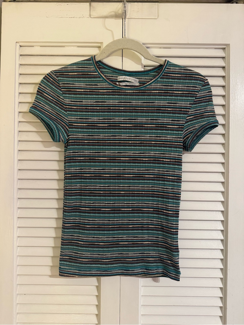 Urban Outfitters Striped Ribbed Baby Tee, Size Small, Excellent Condition